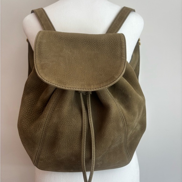 COACH Vintage ‘95 Sonoma Sm Backpack Nubuc Sage Green 4938 Drawstring Never Used - Picture 1 of 15